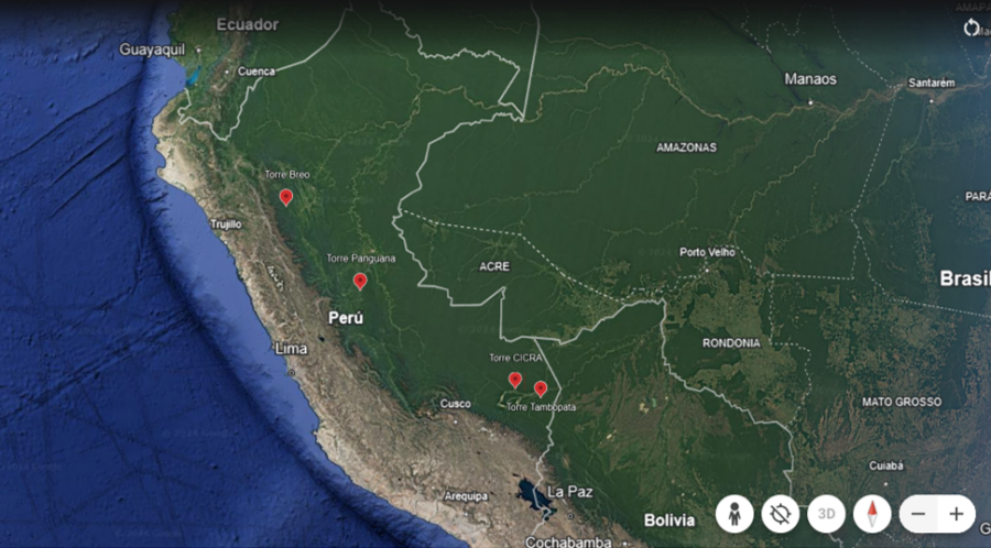 Ubicación de las torres